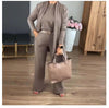 Conjunto Cozy Chic: cárdigan, top y pantalón