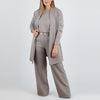 Conjunto Cozy Chic: cárdigan, top y pantalón