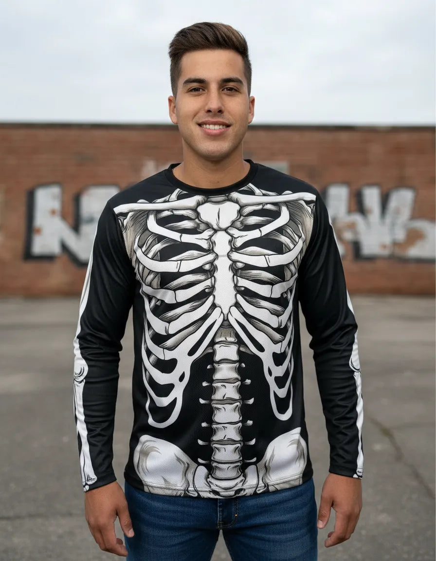 Camisa Manga Larga Skeleton Premium