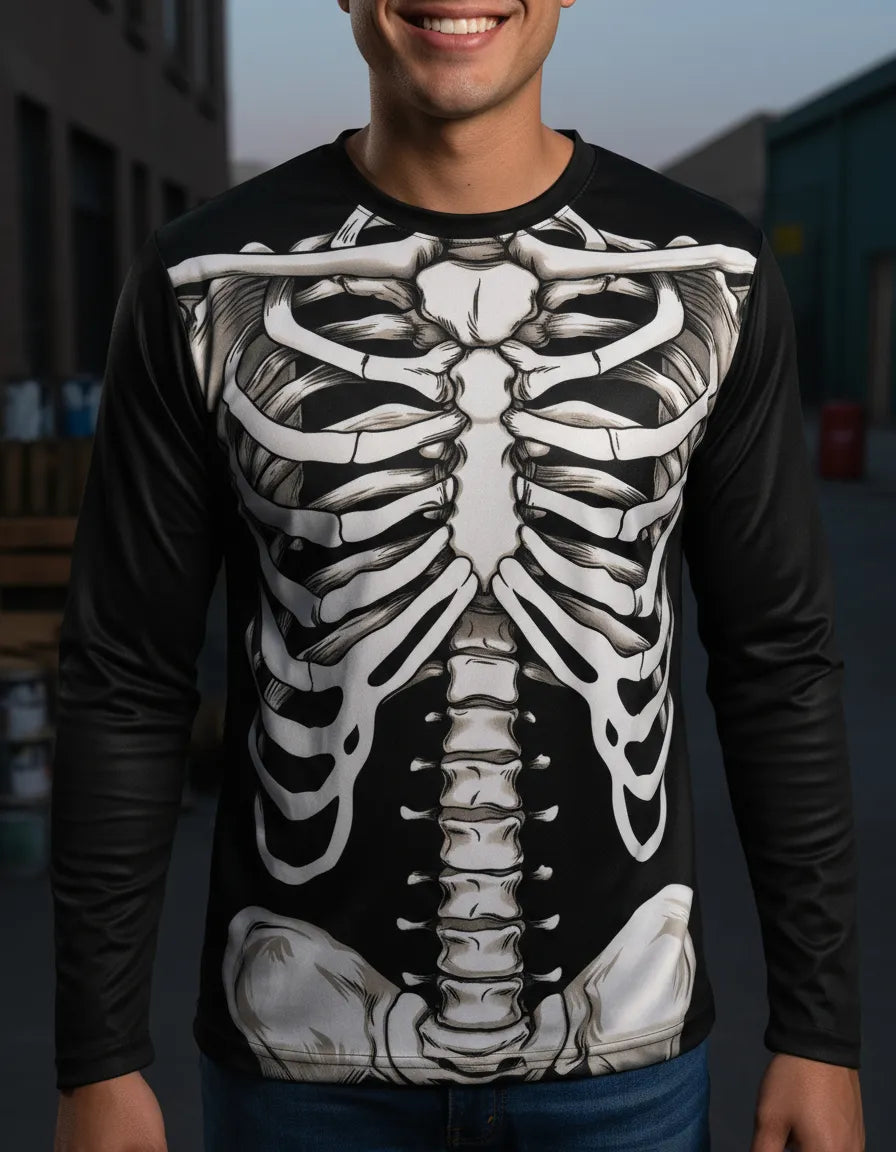 Camisa Manga Larga Skeleton Premium