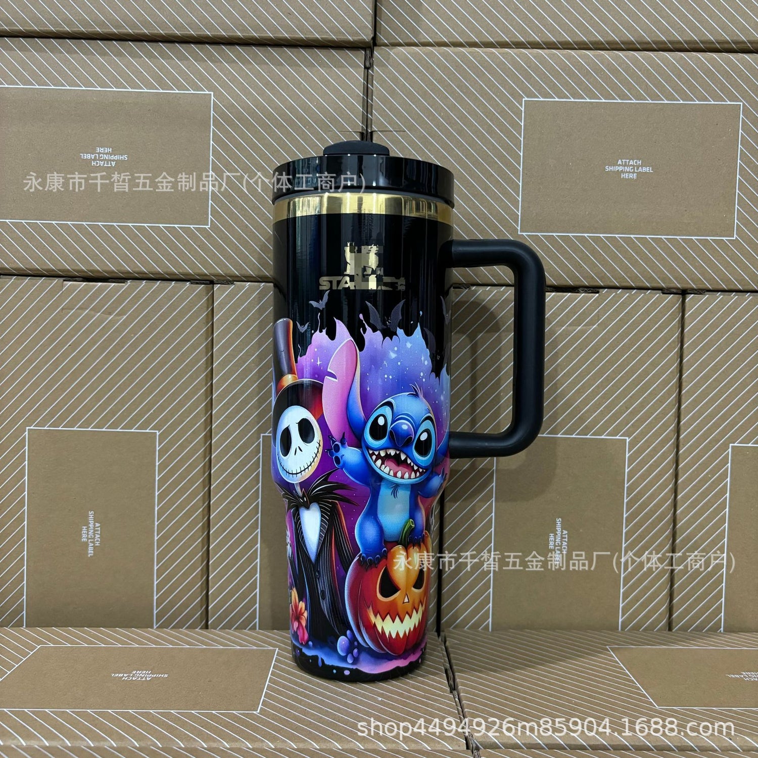 Coleccionable Jack & Sally , Stich 40oz