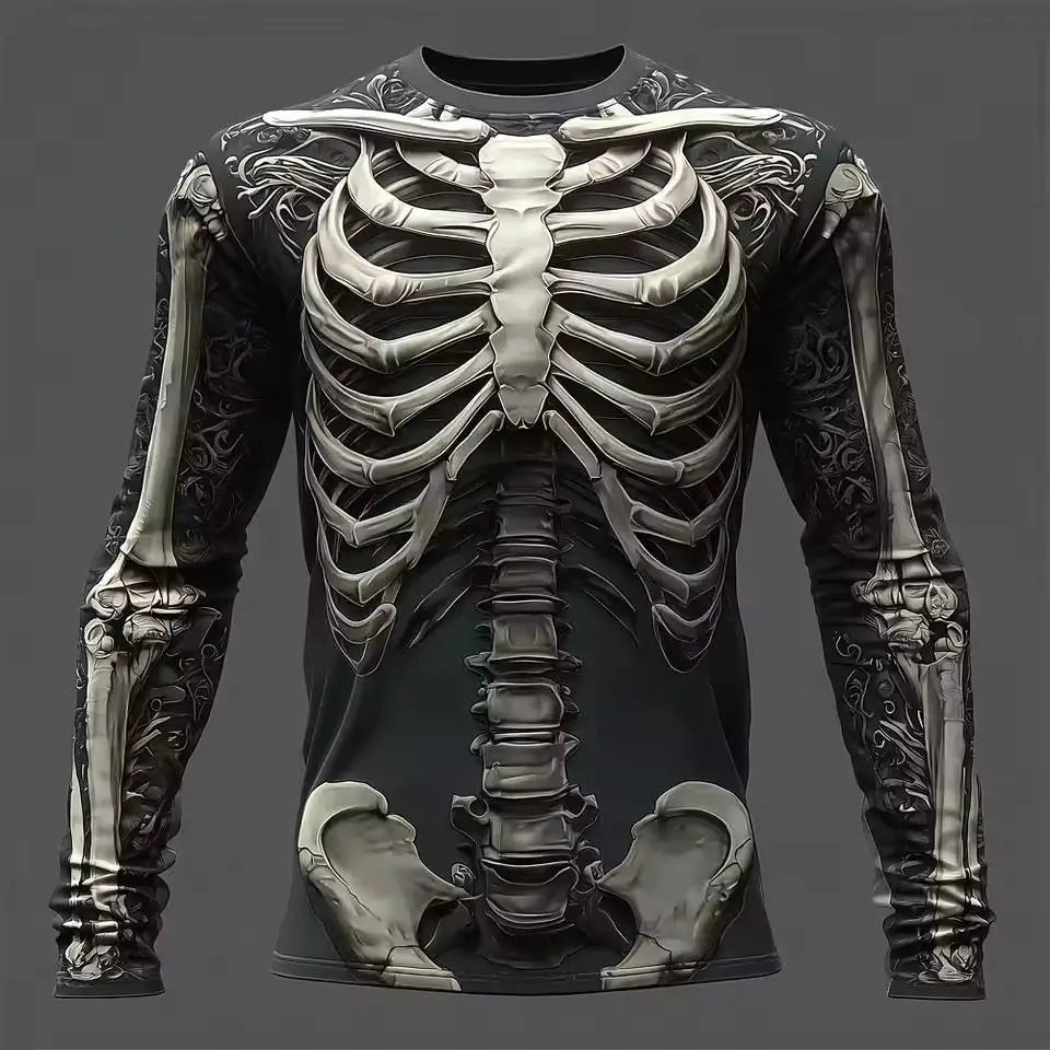 Camisa Manga Larga Skeleton Premium